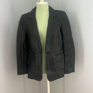 NWT River Island Genuine Leather Blazer Jacket Size 12